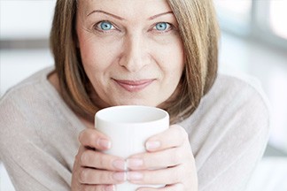 woman with coffee